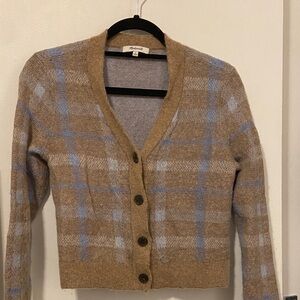 Madewell Plaid Button-Up Cardigan Sweater